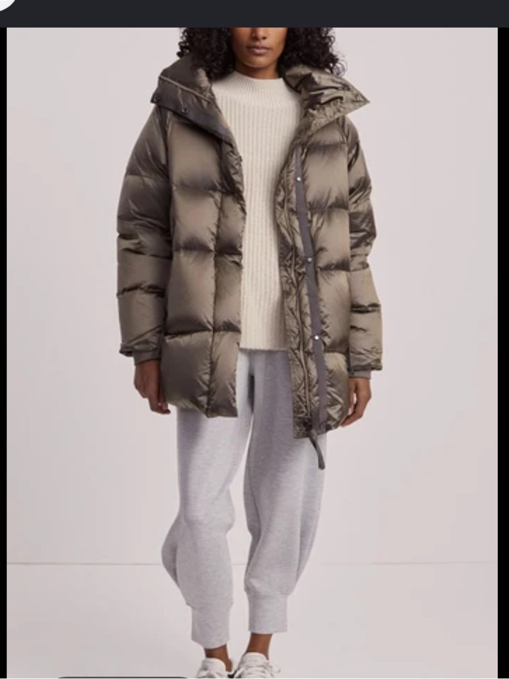 Varley Canton down Puffer Jacket in Olive Green XS